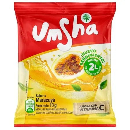 Refresco Umsha Maracuyá 13g (Rinde 2L)