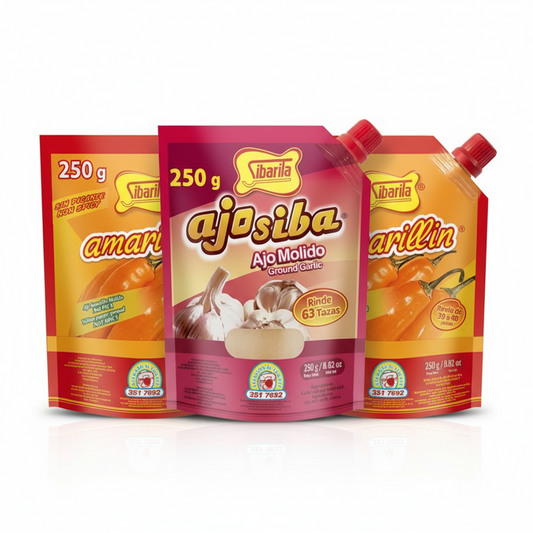 Sibarita Mixed Pack - 1 Garlic + 2 Amarillin Doypack 250g
